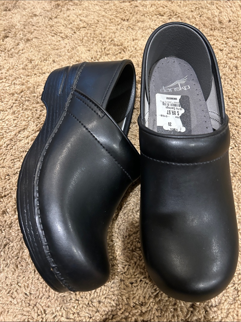 Dansko Black Slip-On Clogs - Classic Work Clog - Picture 4 of 6